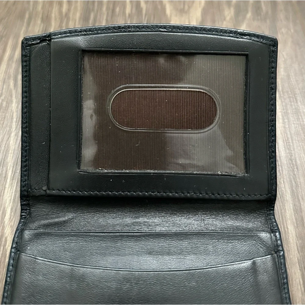 Coach Navy Blue Leather Pocket Organizer Bifold Wallet